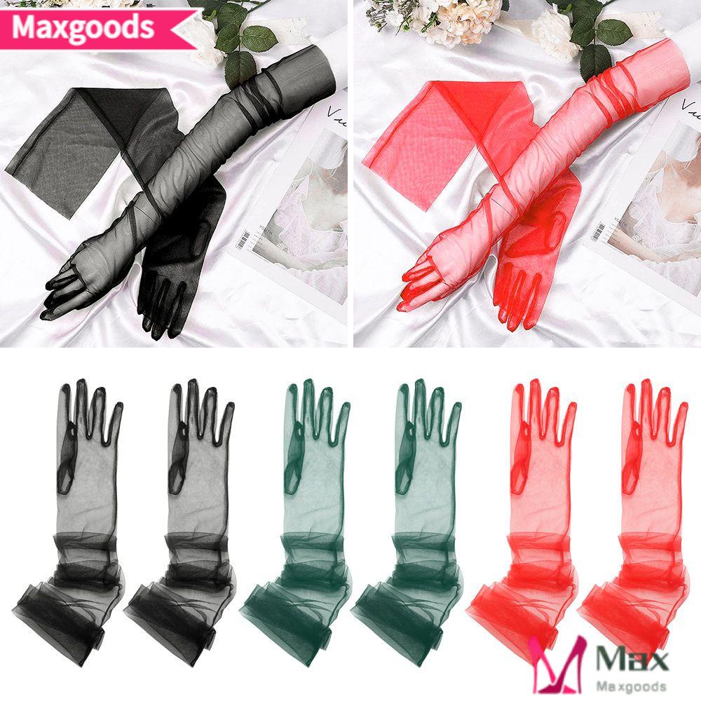 1 Đôi Găng Tay Vải Tuyn Kiểu Vintage Cho Cô Dâu