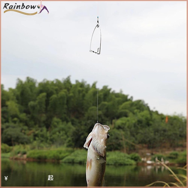 Bộ 10 Móc Câu Cá Tự Động Bằng Thép Không Gỉ Tùy Chỉnh Tiện Dụng