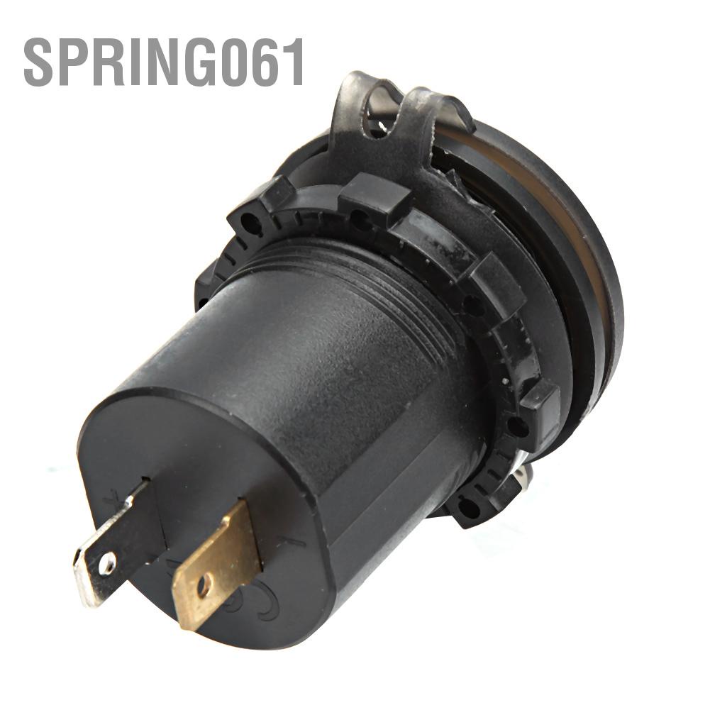 Spring061 Bộ sạc điện thoại kỹ thuật số LED 12V IP66 2.4A chuyển đổi công tắc độc lập với dòng 23 6in