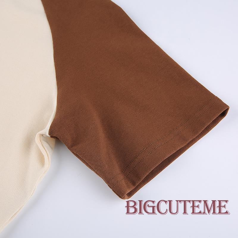 Áo Thun Lửng Ngắn Tay In Hình Thời Trang Nữ Tính