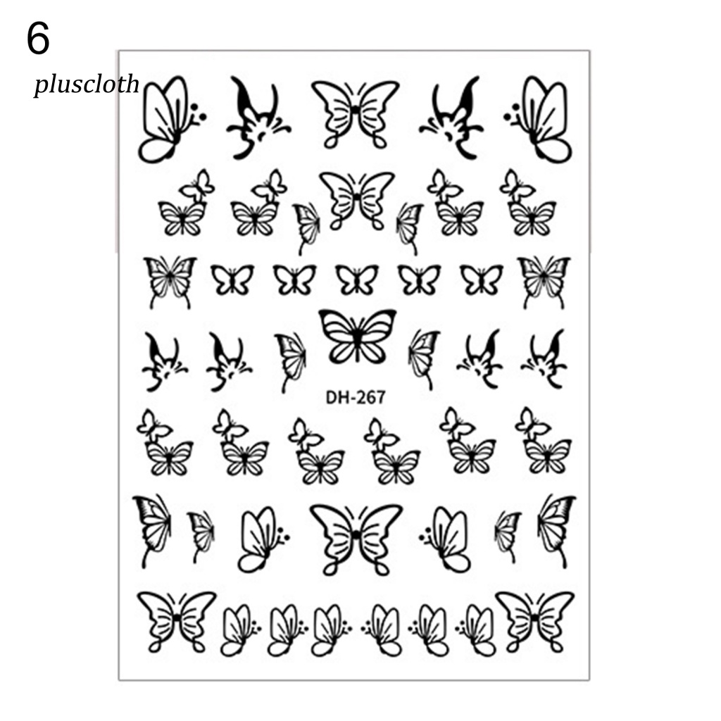 Miếng Dán Trang Trí Móng Tay Hình Bướm Tinh Tế Dành Cho Nữ