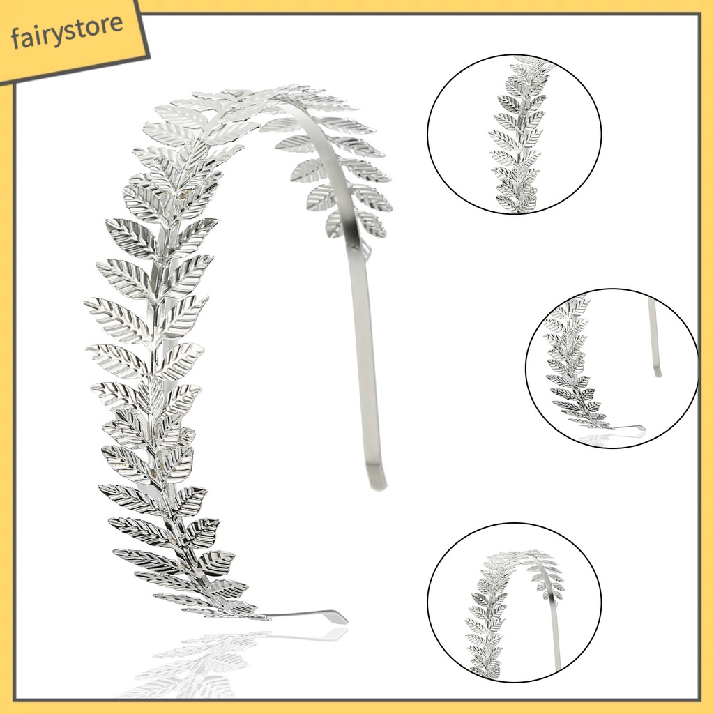 Băng Đô Cài Tóc Hình Cành Lá Lâu Trôi Không Phai Màu Cho Cô Dâu