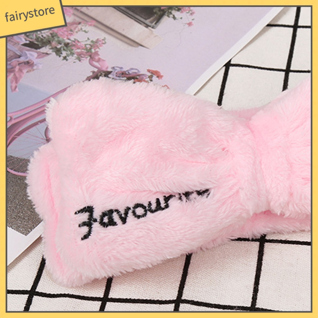 Băng Đô Cài Tóc Rửa Mặt Giữ Ấm Bản Rộng Thêu Hình Dâu Tây Phong Cách Hàn Quốc Cho Nữ