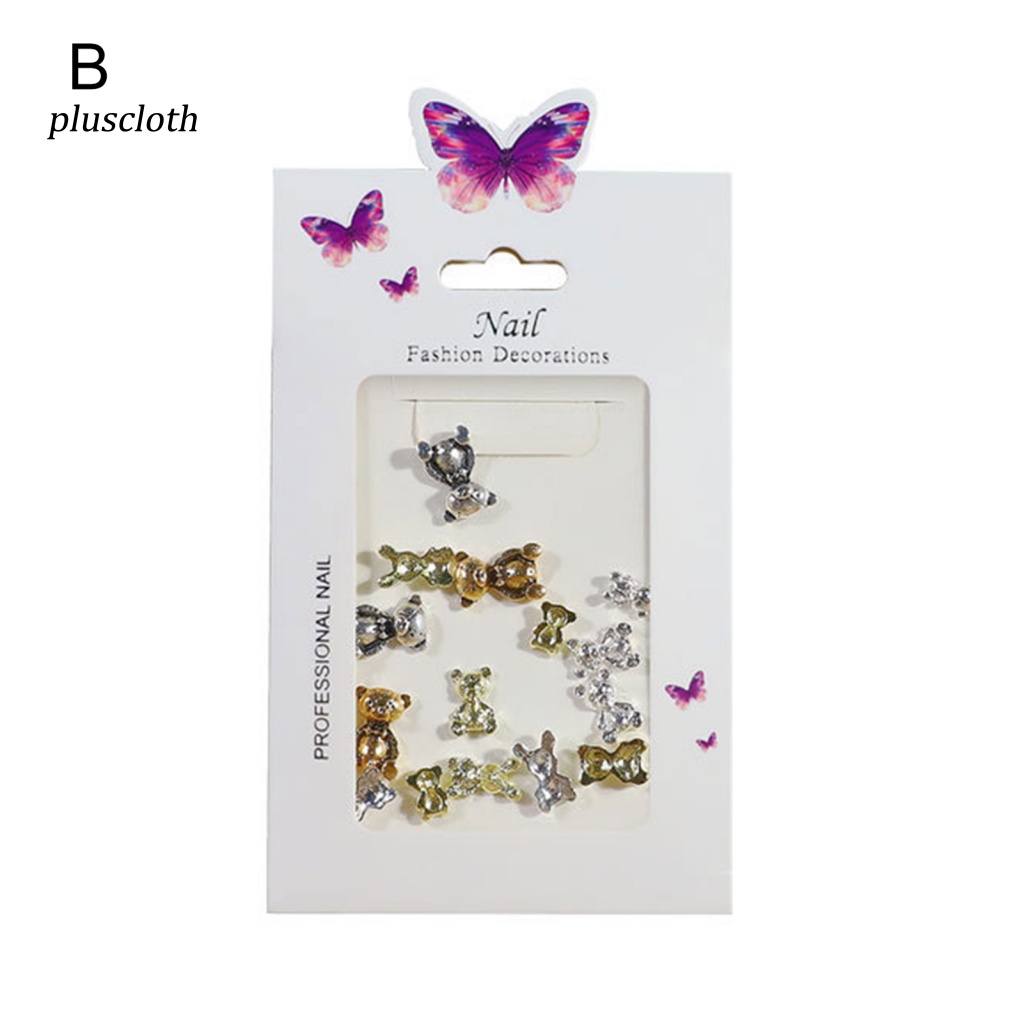 1 Túi Phụ Kiện Trang Trí Móng Tay Nghệ Thuật Nhiều Hình Dạng Không Phai Màu Bằng Hợp Kim AB Cho Nữ