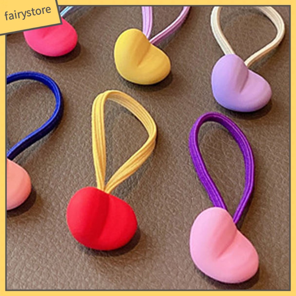 Set 10 Dây Cột Tóc Cao Su Hình Ngôi Sao Năm Cánh Màu Sắc Kẹo Ngọt Xinh Xắn