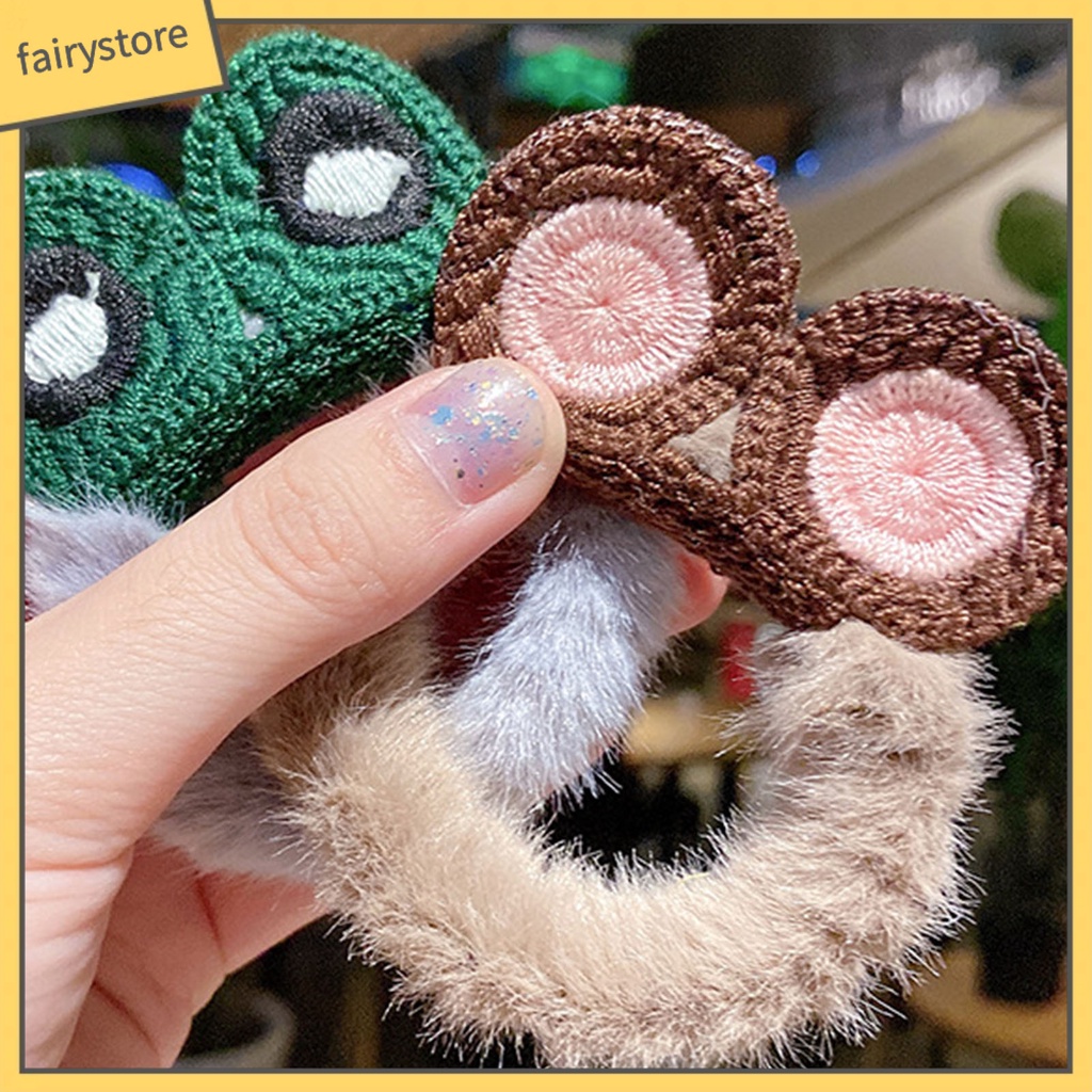 Băng Đô Cài Tóc Phủ Lông Họa Tiết Hoạt Hình Quyến Rũ Cho Nữ