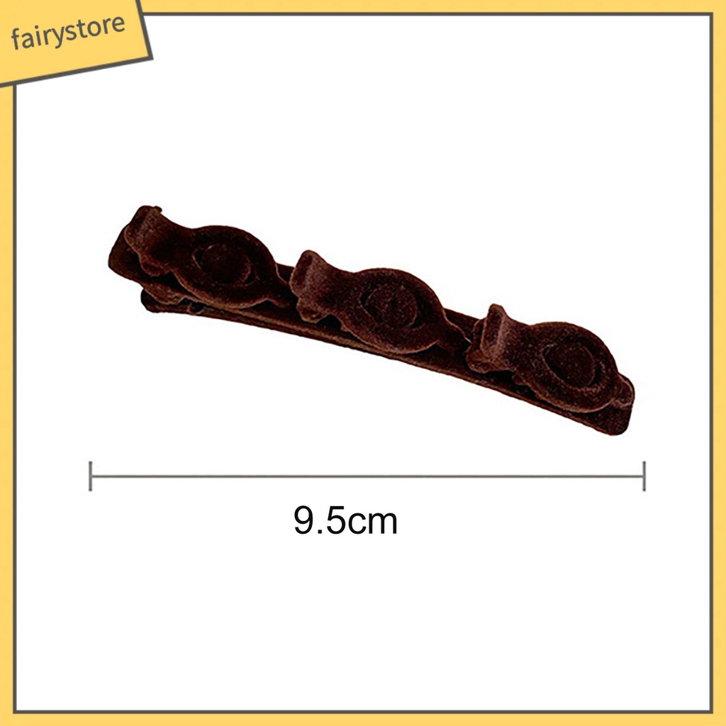 Kẹp Tóc Màu Trơn Co Giãn Chống Trượt Có Răng Lược Bằng Thép Không Gỉ