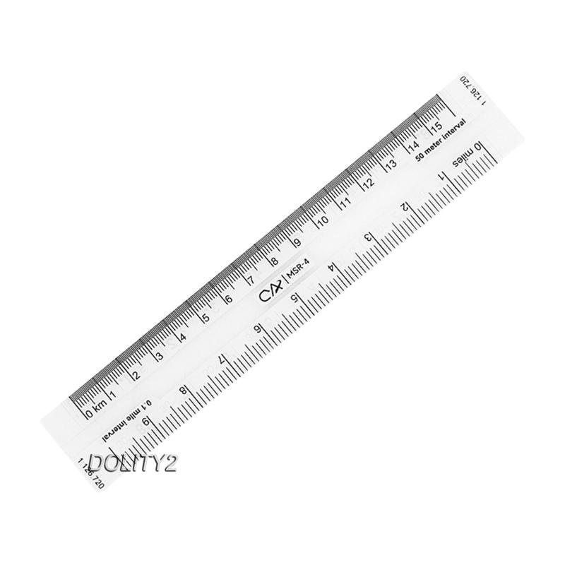 [Dolity2] Thước Đo Acrylic Trong Suốt Cho Poltting Utm, Usng, Coordinates Land Directions