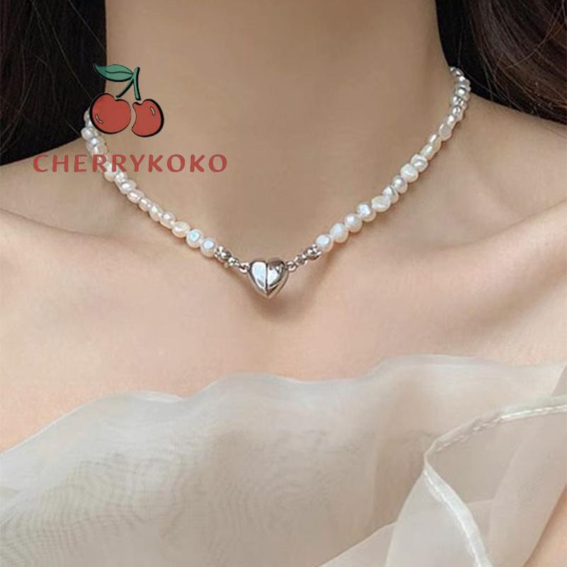 🍒🍒CHERRYKOKO Vòng cổ chocker ngọc trai nhân tạo Her Acessories Dây chuyền choker nữ sang trọng