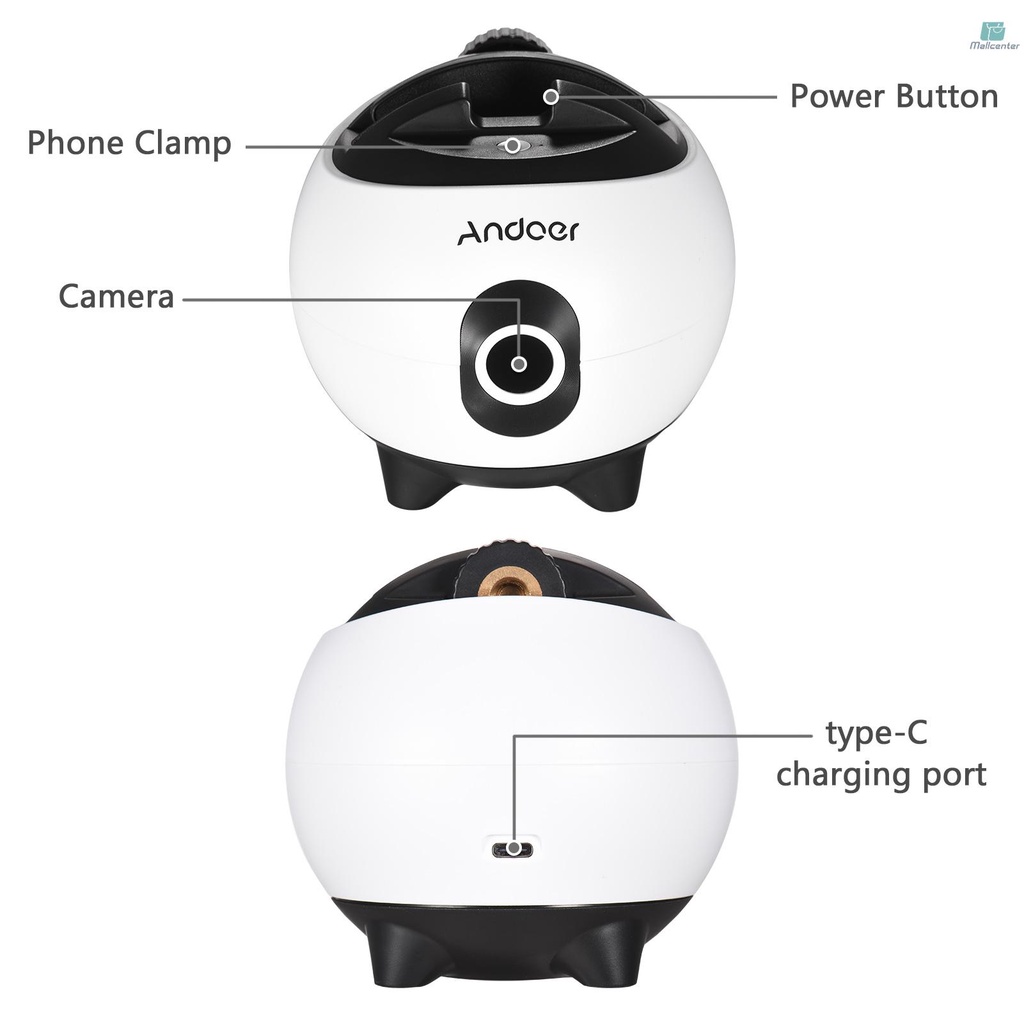 Giá Đỡ Điện Thoại Thông Minh Andoer U3 Xoay 360 Độ° Bộ Ổn Định Camera Came-6.5 Có Thể Xoay Tự Động Chất Lượng Cao