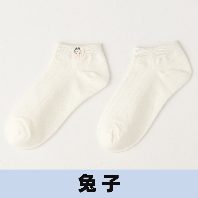 Vớ Cotton Mỏng Cổ Thấp In Họa Tiết Hoạt Hình Dễ Thương Thời Trang Mùa Hè Cho Nữ