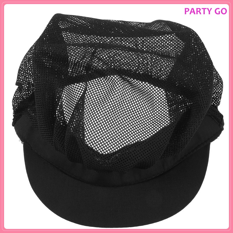 Mũ Đầu Bếp Bằng Cotton Phối Lưới Thoáng Khí Cho Nam