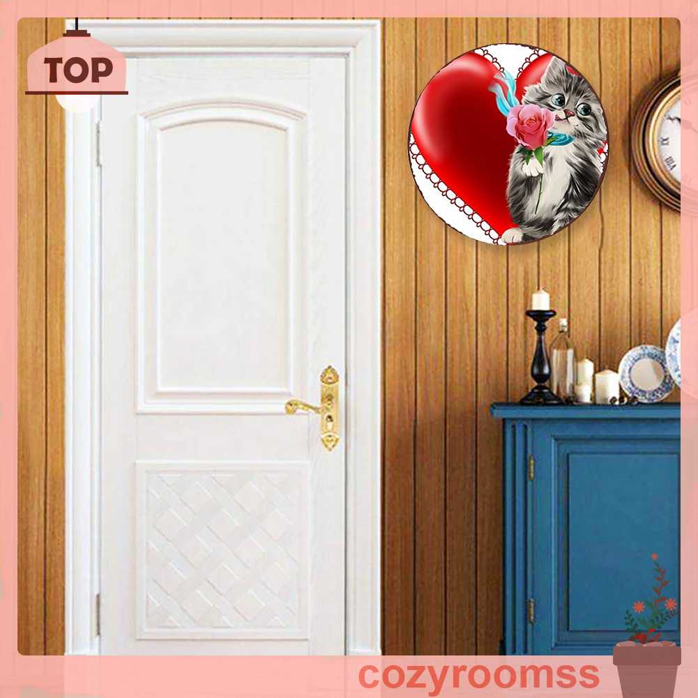 Tranh Kim Loại Treo Tường Hình Chú Mèo Phong Cách Vintage Trang Trí Nhà Cửa / Quán Bar