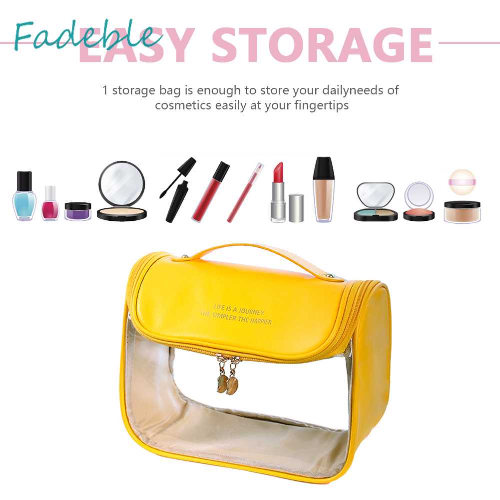 Túi Đựng Mỹ Phẩm Bằng PVC Cỡ Lớn Có Móc Treo Tiện Dụng