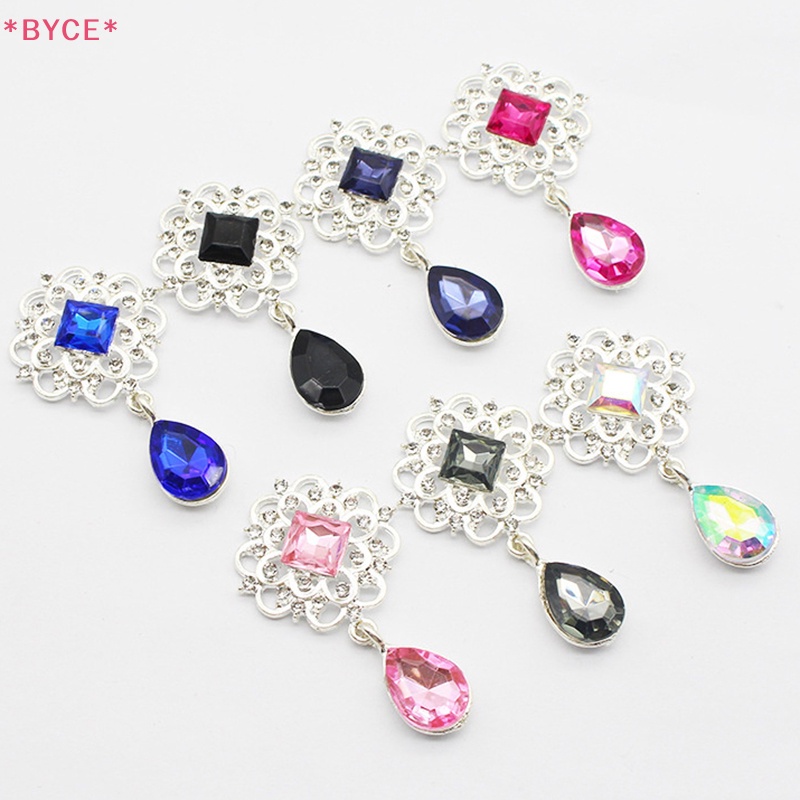 Nút Hợp Kim Acrylic 25 * 45MM Đính Đá Trang Trí Hộp Quà Đám Cưới