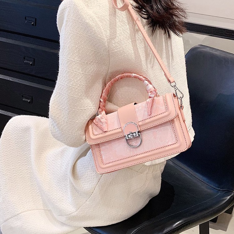 Ielgy Túi Xách Đeo Vai Cỡ Nhỏ Hình Hoa Trà Màu Camel Cho Nữ