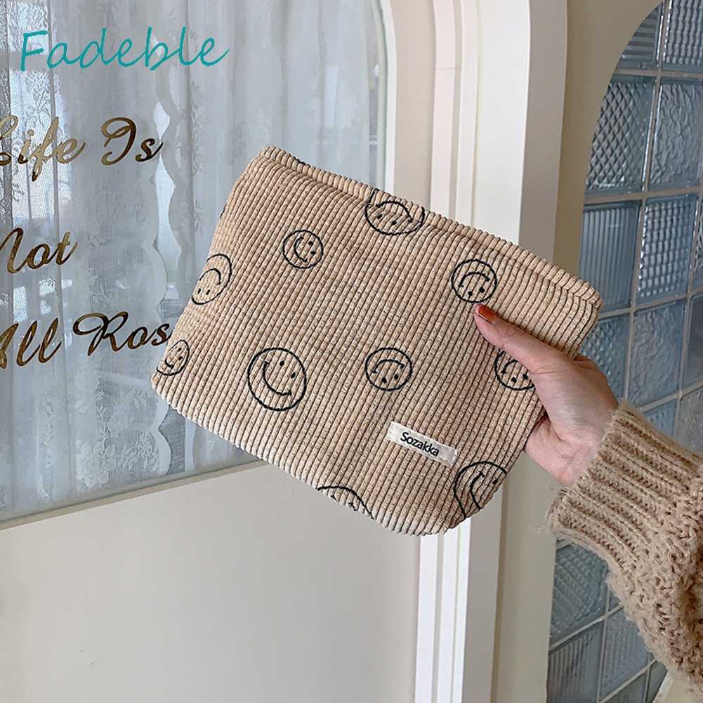 Túi Đựng Mỹ Phẩm Bằng Vải Nhung Có Thể Giặt Sạch Tiện Dụng