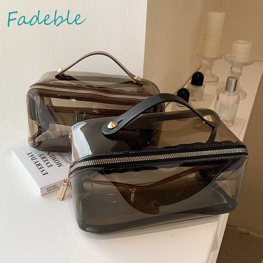 Túi Đựng Đồ Dùng Nhà Tắm Cỡ Lớn Thiết Kế Nhìn Xuyên Thấu Thời Trang Cho Nữ