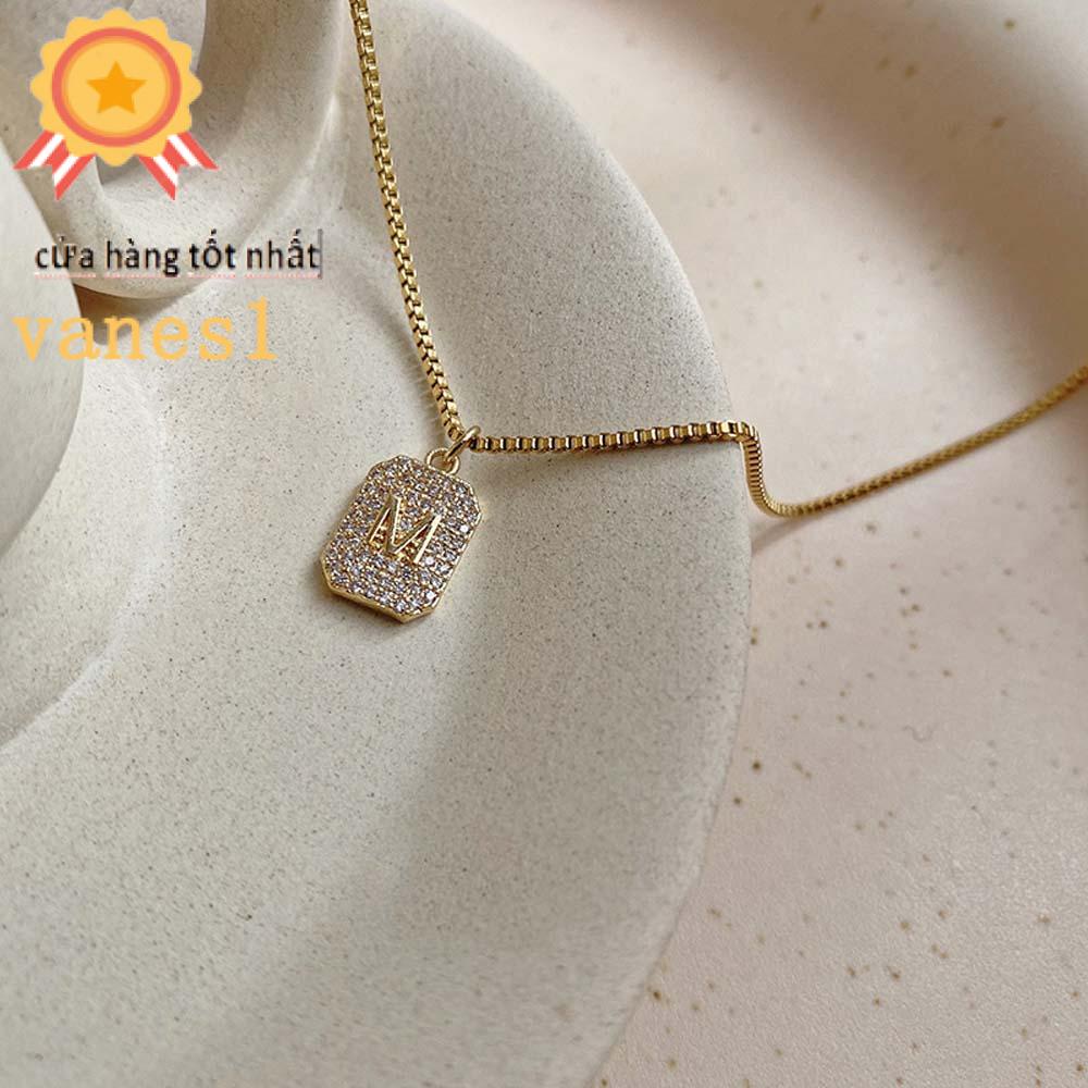 Vanes1 M Vòng cổ Mặt Chữ Cái Khí Chất Hàn Quốc Cho Nữ|Mặt Vòng cổ Thời Trang Kiểu Dáng Độc Đáo