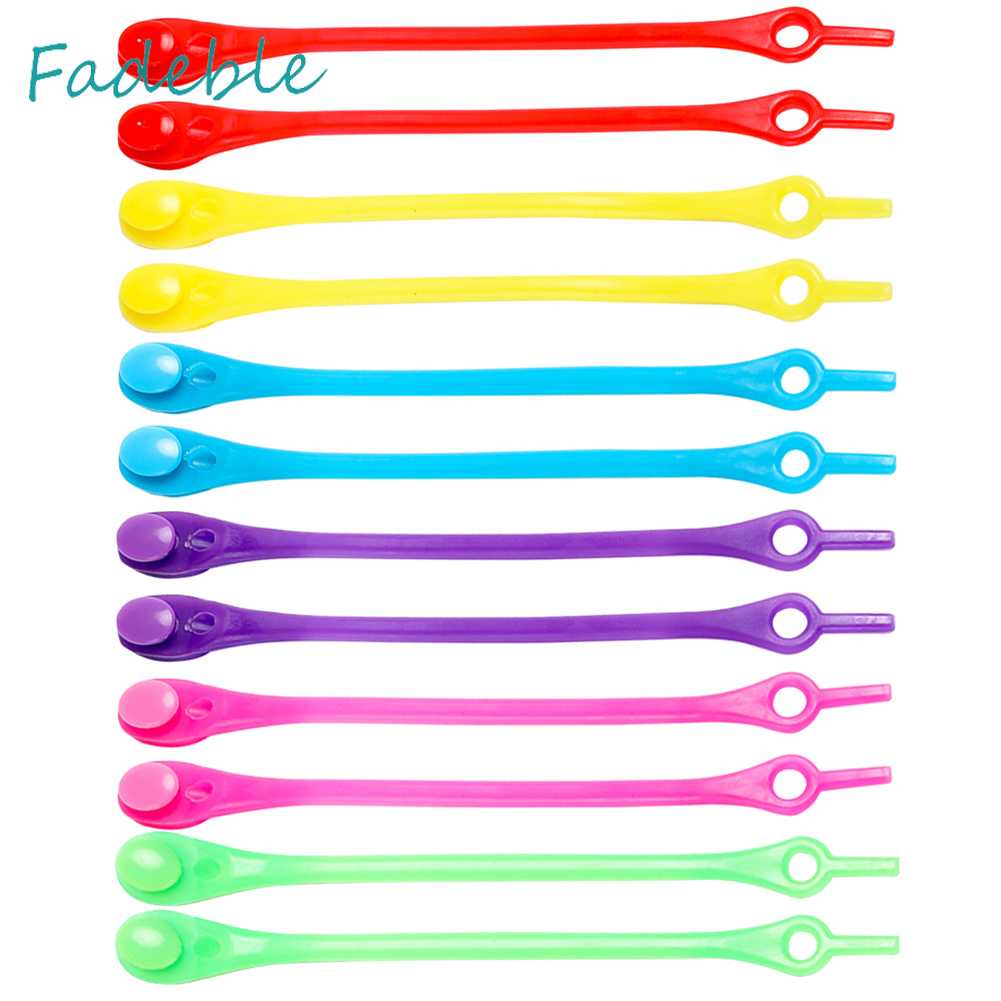 12 Dây Giày Thể Thao Bằng Silicone Co Dãn Không Cần Buộc