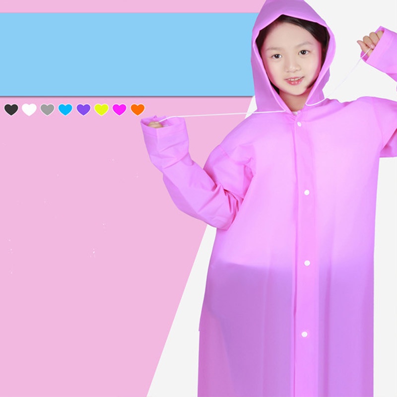 Deukio Áo Mưa Bằng EVA Dày Dặn Họa Tiết Hoạt Hình Dễ Thương Cho Bé