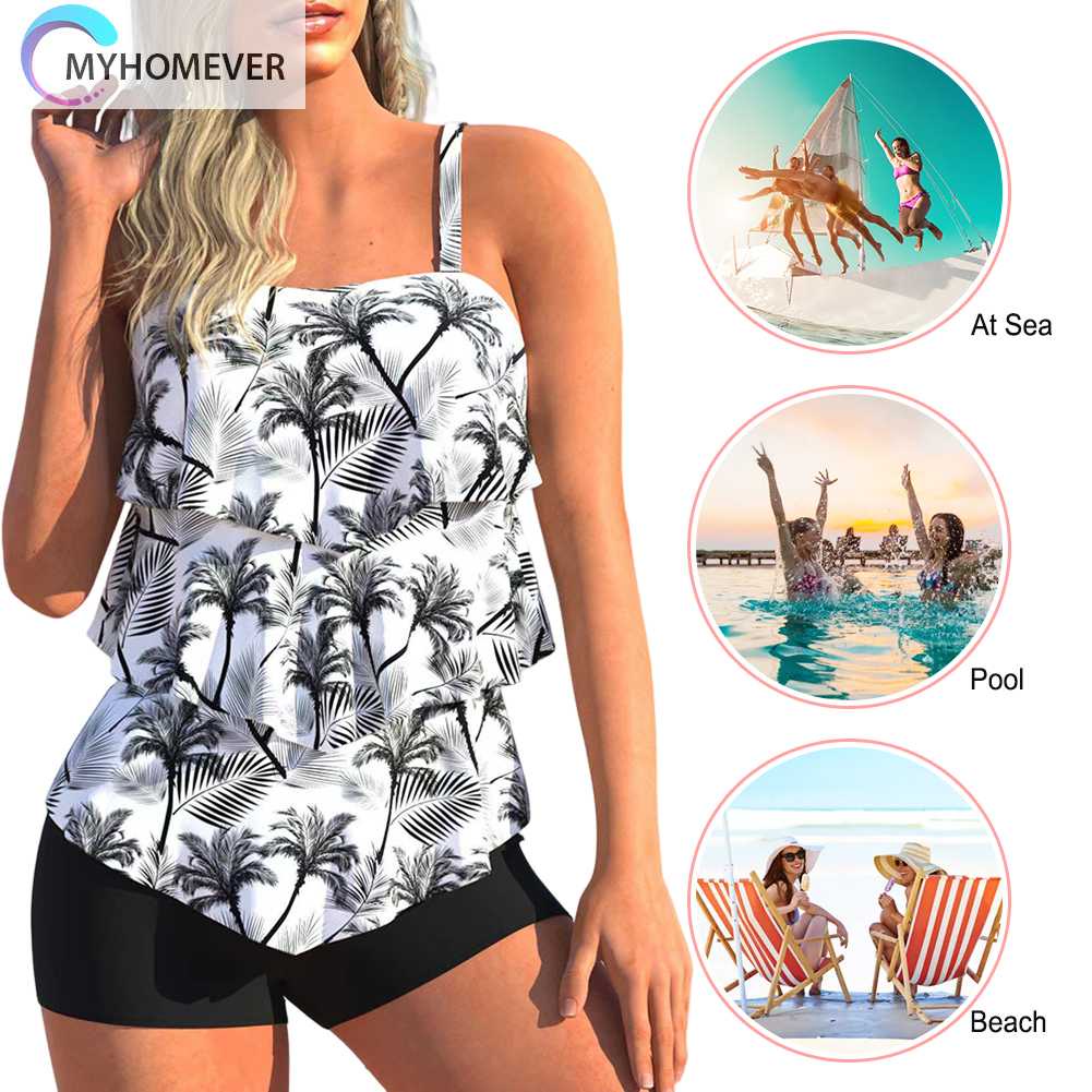 Bộ Đồ Bơi Hai Mảnh In Họa Tiết Kỹ Thuật Số Màu Gradient Thời Trang Cho Nữ