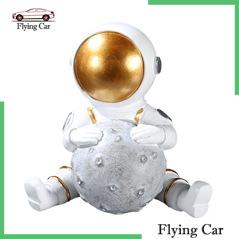 [Lzdjfmy2] Bức Tượng Phi Hành Gia Không Gian Điêu Khắc Cho Kệ Sách Để Bàn