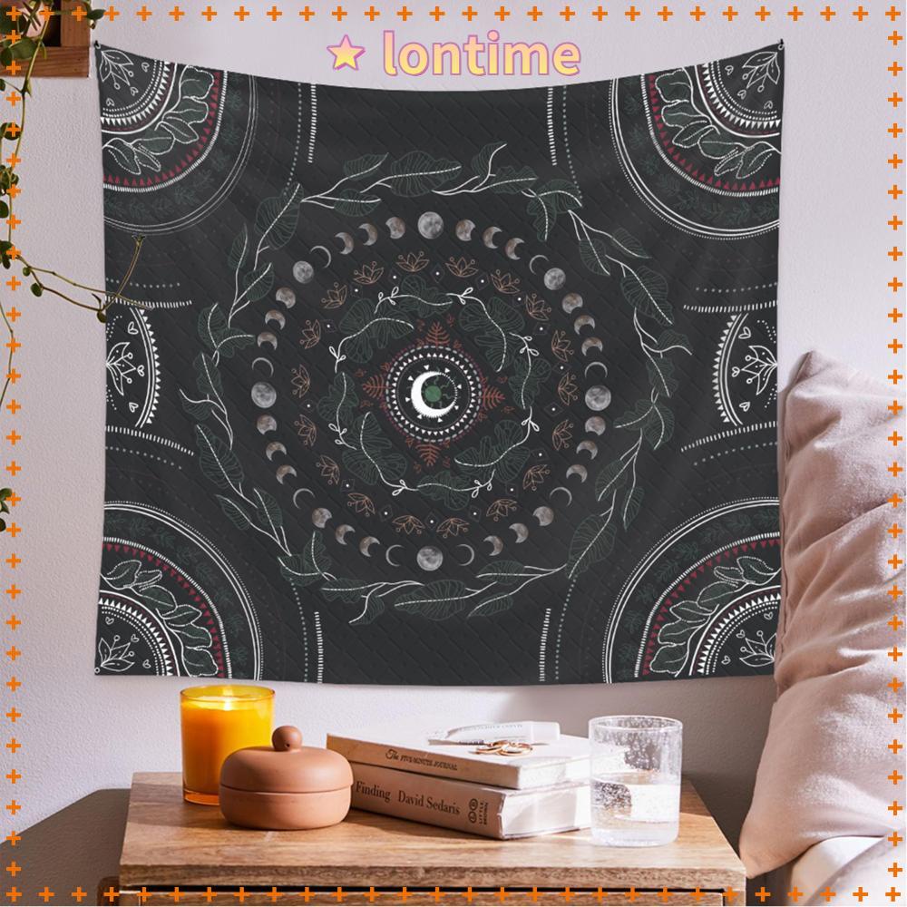 Thảm Treo Tường Họa Tiết Mặt Trăng Phong Cách Bohemian