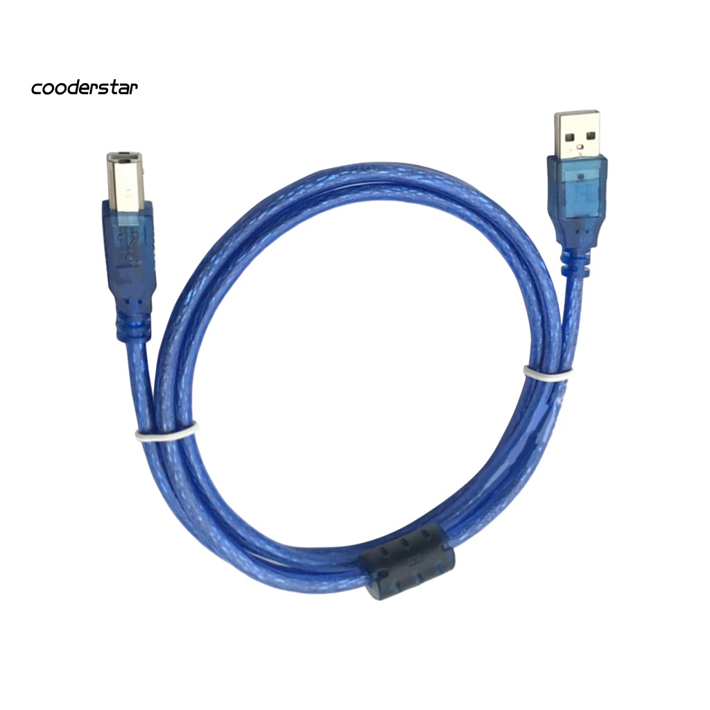 Dây Cáp USB 2.0 A Sang B Cho Máy In Màu Xanh Dương Trong Suốt Dài 1.5m