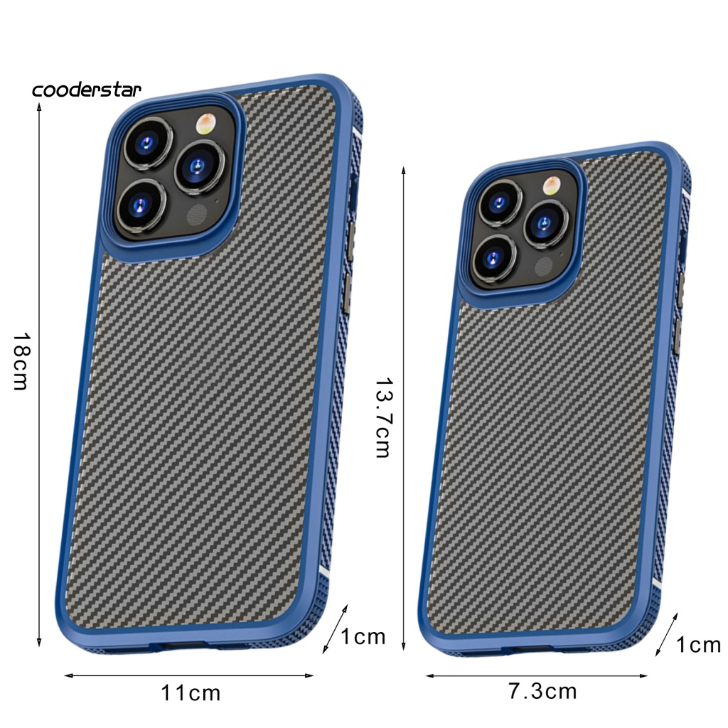 Ốp Điện Thoại Sợi Carbon Chống Dấu Vân Tay Cho iPhone 14 Pro Plus Pro Max