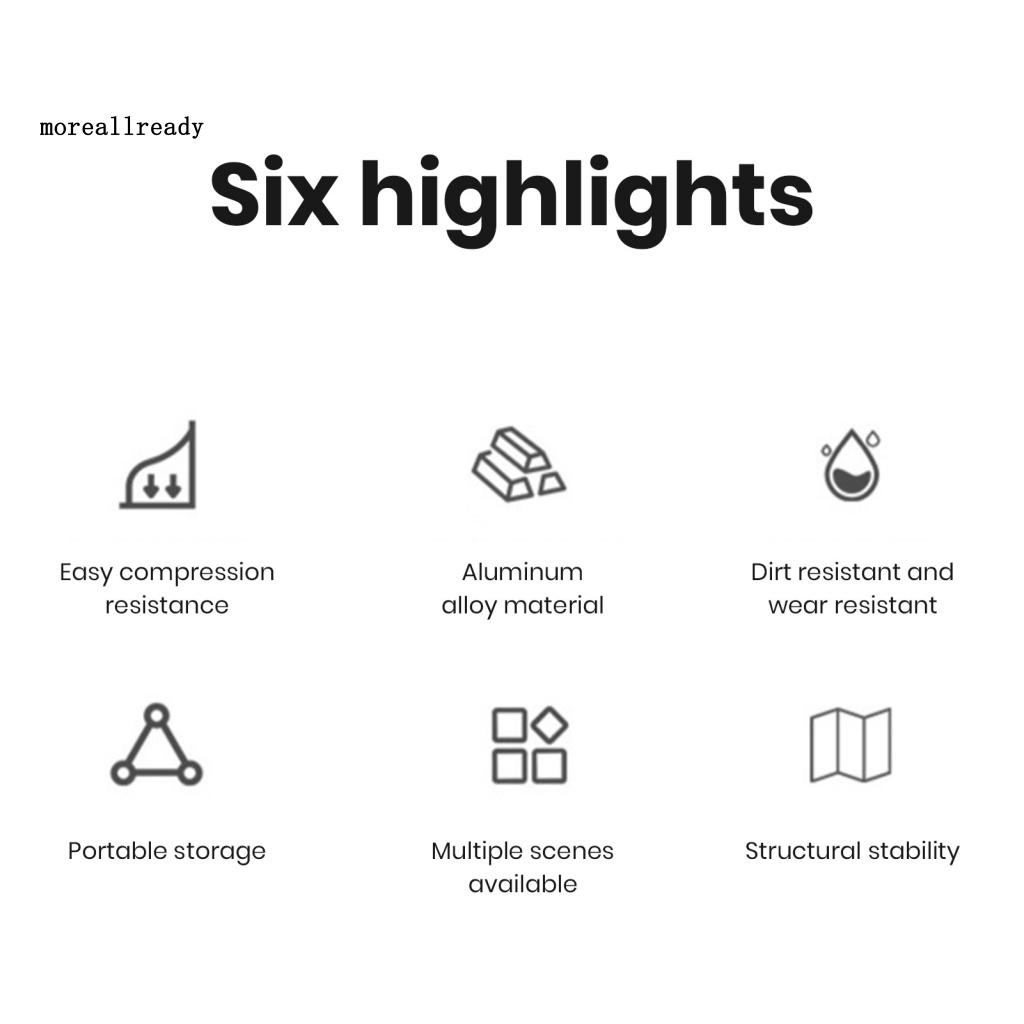 &lt; Moreallready &gt; Bàn Xếp Cắm Trại Ngoài Trời Di Động Sức Mạnh Cao Dễ Mang Theo