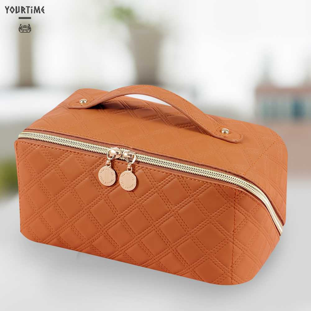 Túi Da PU Đựng Mỹ Phẩm Đa Năng Đính Kim Cương Cho Nữ