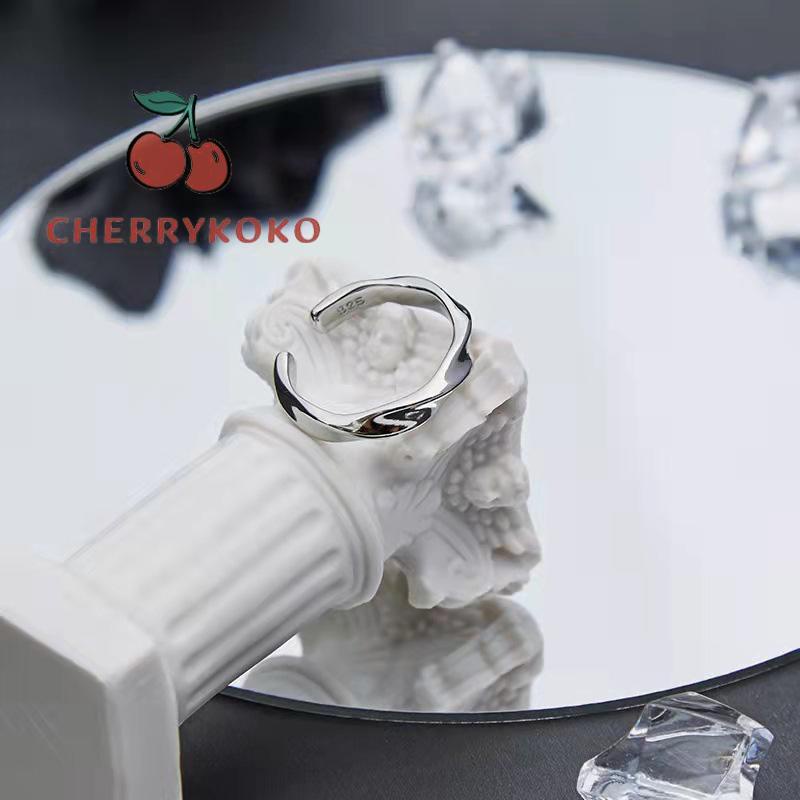 🍒🍒CHERRYKOKO Nhẫn Đôi Thiết Kế Đơn Giản Thời Trang