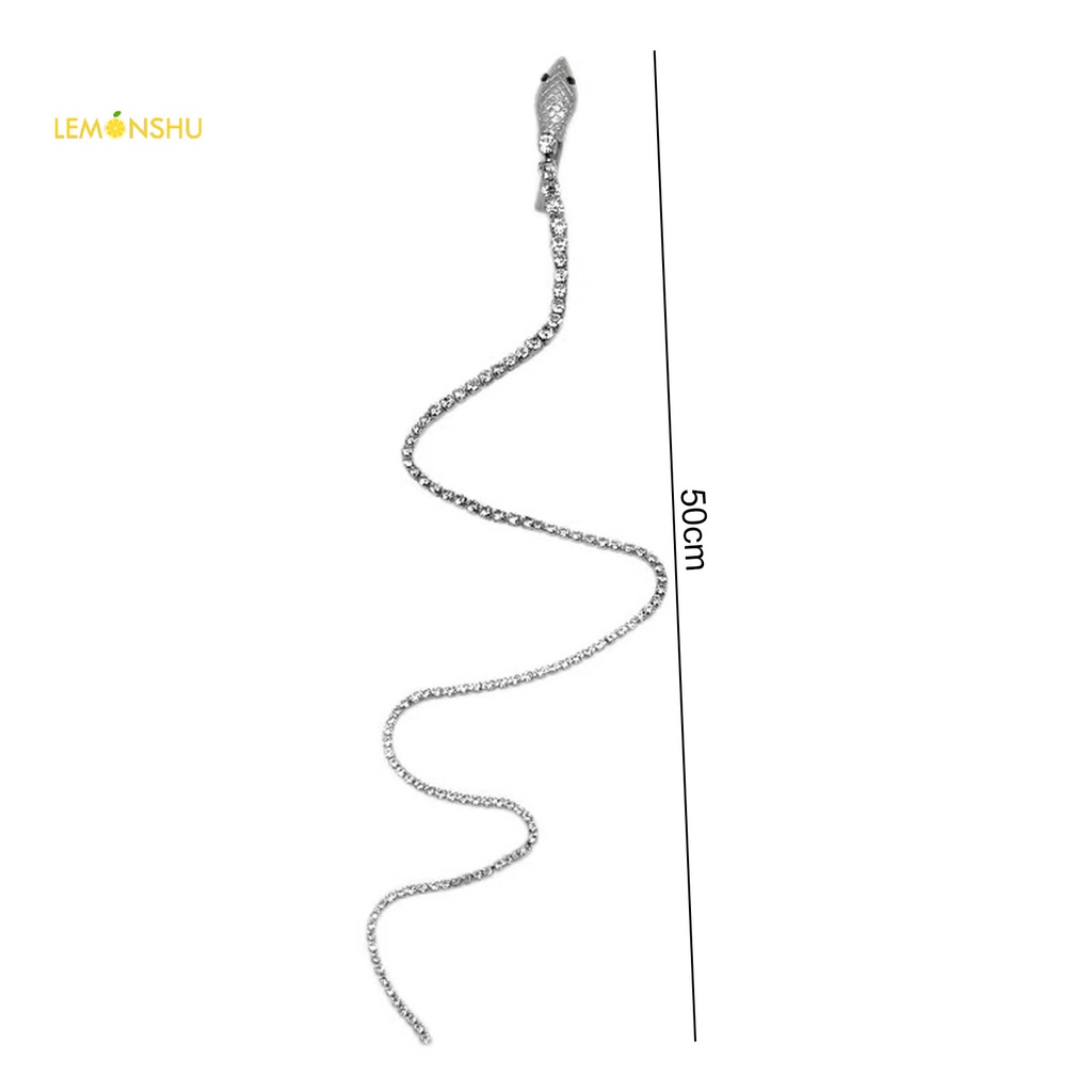 Chuỗi Dây Xích Hình Rắn Đính Đá Lấp Lánh Dùng Trang Trí Tóc