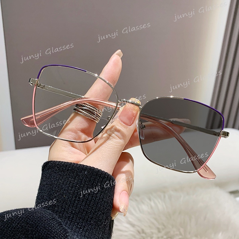 Kính Mát Mắt Mèo Gọng Kim Loại Chống Tia Bức Xạ &amp; Ánh Sáng Xanh Cho Nam &amp; Nữ