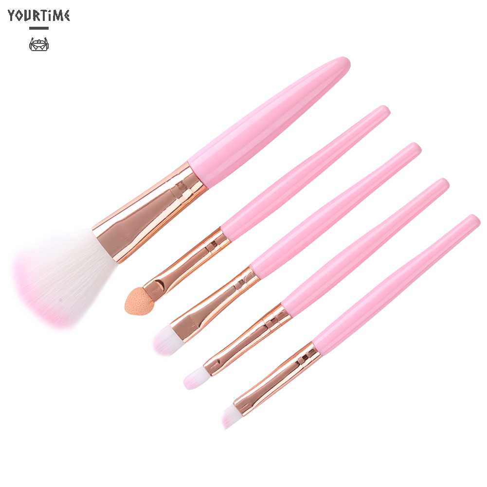 Set 5 Cọ Trang Điểm Sợi Nylon Mềm Mại Tiện Dụng