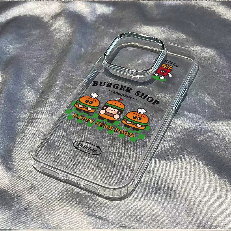 ✅Ốp Điện Thoại Mềm Phong Cách ins Cho iPhone 11 11121314Ốp Điện Thoại Chống Sốc Hình Hamburger / PXTG Cho iPhone 7 / 8
