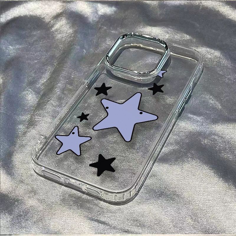 ✅Ốp Điện Thoại Mềm Họa Tiết Hoạt Hình Dễ Thương Cho iPhone 13 13121114Ốp Điện Thoại Chống Sốc Màu Xanh Dương Đen Đơn Giản Cho maxins78plus QDUE