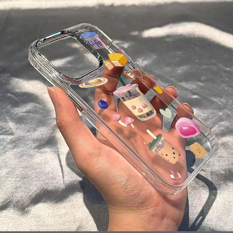 ✅Ốp Điện Thoại Mềm Chống Sốc Hình Bánh Trà Sữa Cho iPhone 7Plus 12118 14pro13max TTFN