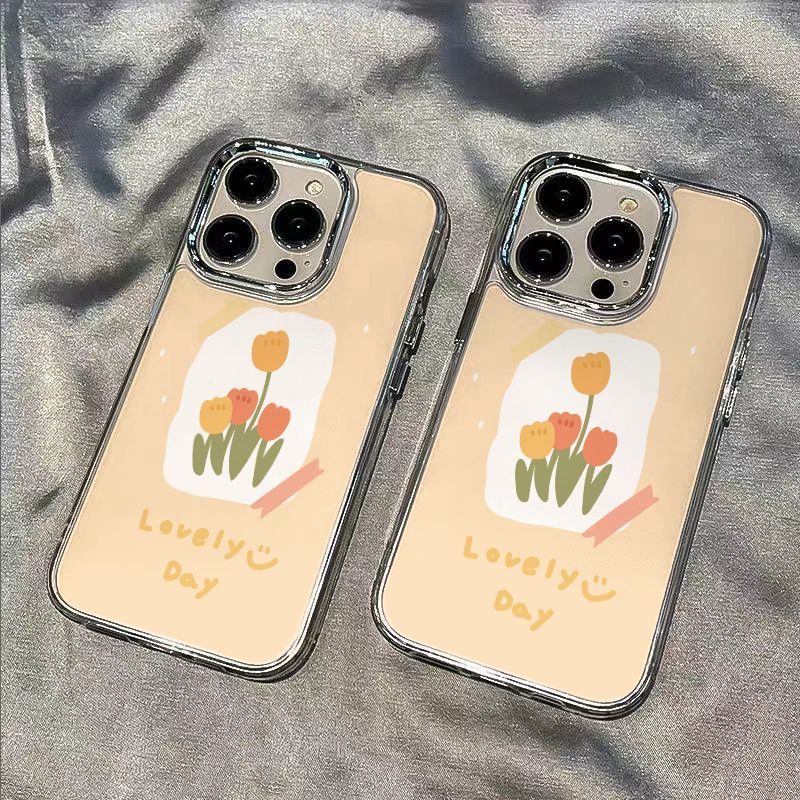 ✅Ốp Điện Thoại Hình Hoa Tulip Chống Sốc Cho Iphone xs14pro13 plus 12 78In Style / 11max Ec8