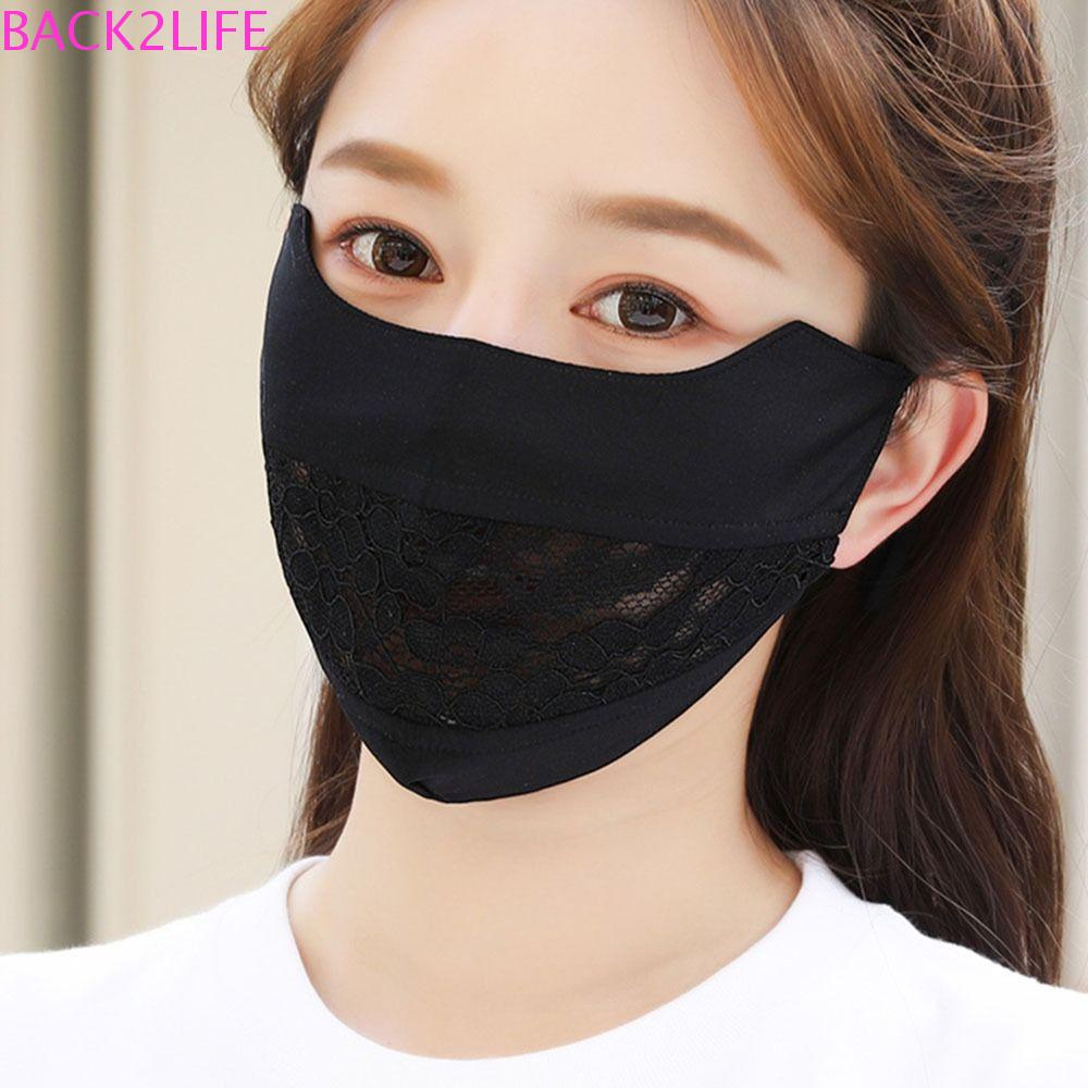 Khẩu Trang Chống Nắng Bằng Lụa Lạnh Màu Trơn Dạng Treo Khẩu Trang Bảo Vệ Mắt Thời Trang Cho Nữ BACK2LIFE