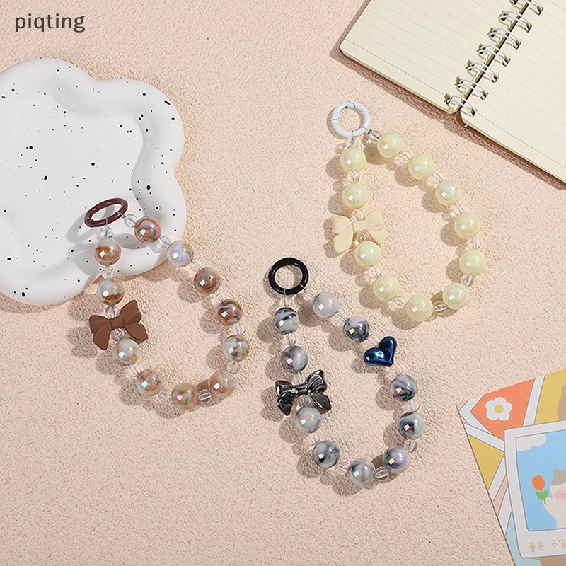 Vòng Tay Chuỗi Hạt Gắn Điện Thoại Bằng Acrylic Chống Thất Lạc Hình Hoa / Trái Tim Cho IPhone 14 13