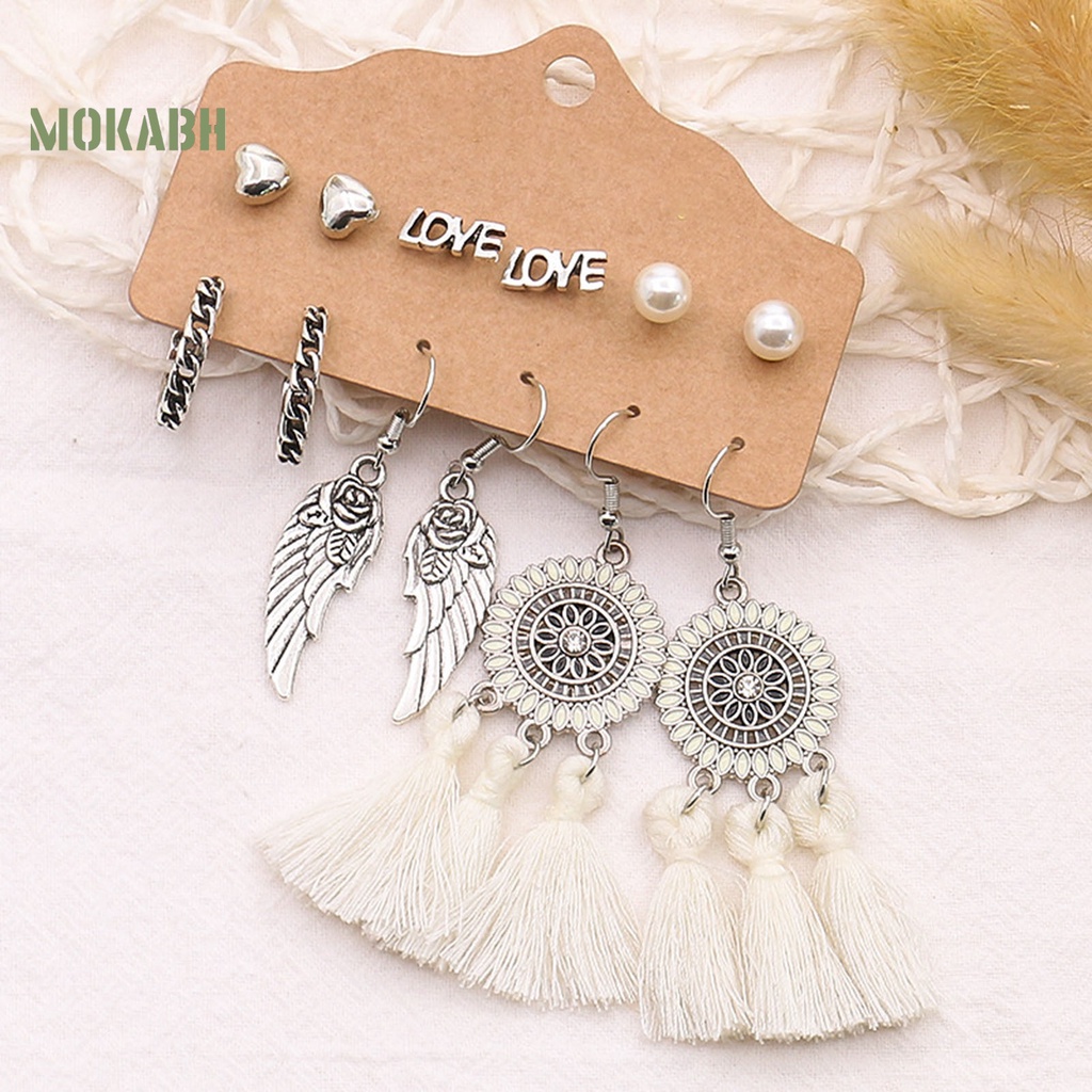 1 Bộ Bông Tai Hình Lông Vũ Bằng Hợp Kim Thoải Mái Dùng Hàng Ngày