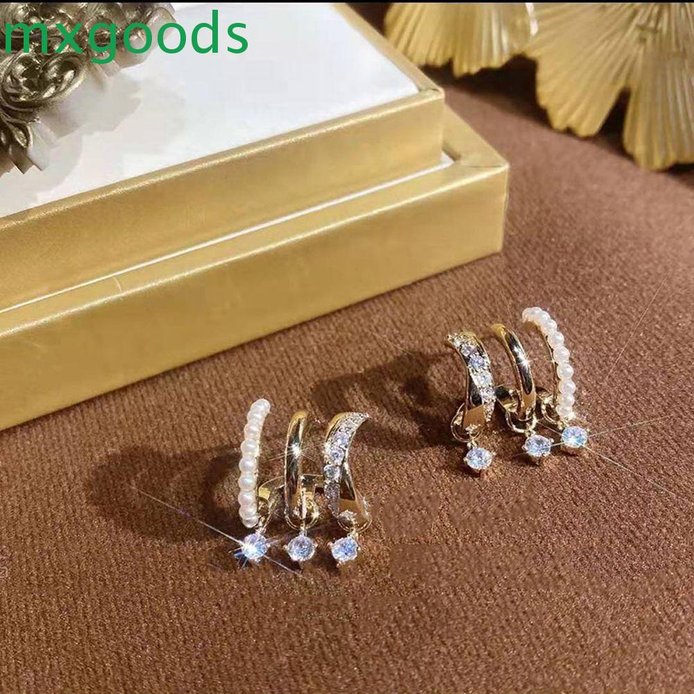 Hoa Tai Dạng Vòng Thời Trang Dành Cho Nữ|Khuyên Tai Chữ C Đính Đá Thời Trang Cho Nữ