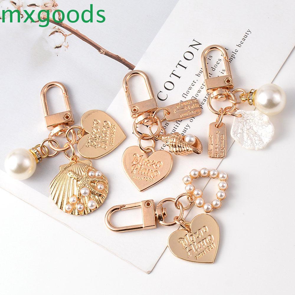 Móc Khóa Hình Trái Tim Và Vỏ Ốc Phong Cách Hàn Quốc Xinh Xắn