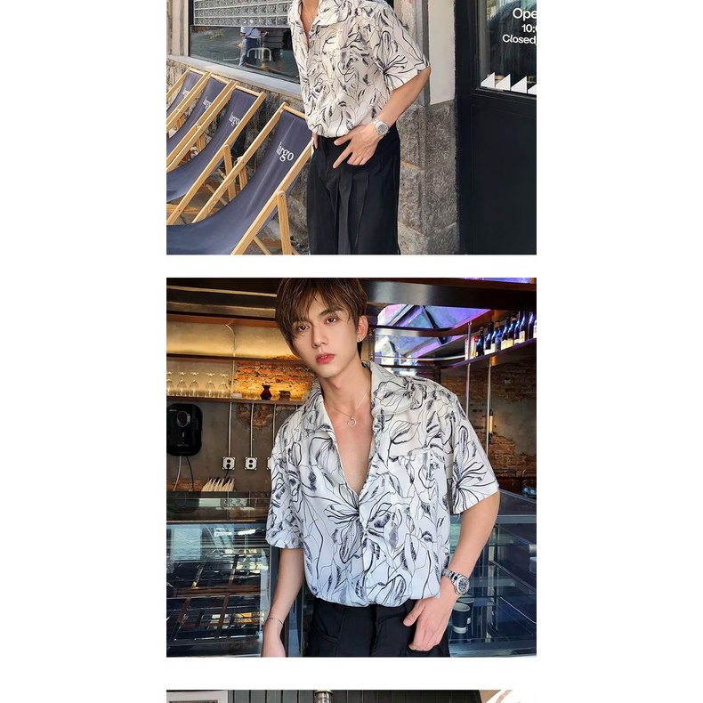Áo Sơ Mi Họa Tiết Hoa Phong Cách Hawaii Thời Trang Mùa Hè Mới
