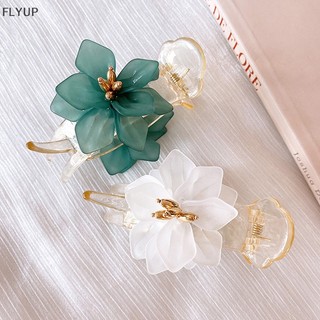 Kẹp tóc càng cua đính hoa trà thanh lịch cho nữ