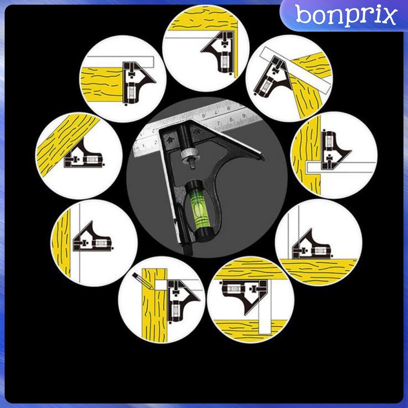 Thước Đo Góc Vuông 300mm Bằng Kim Loại Có Thể Điều Chỉnh