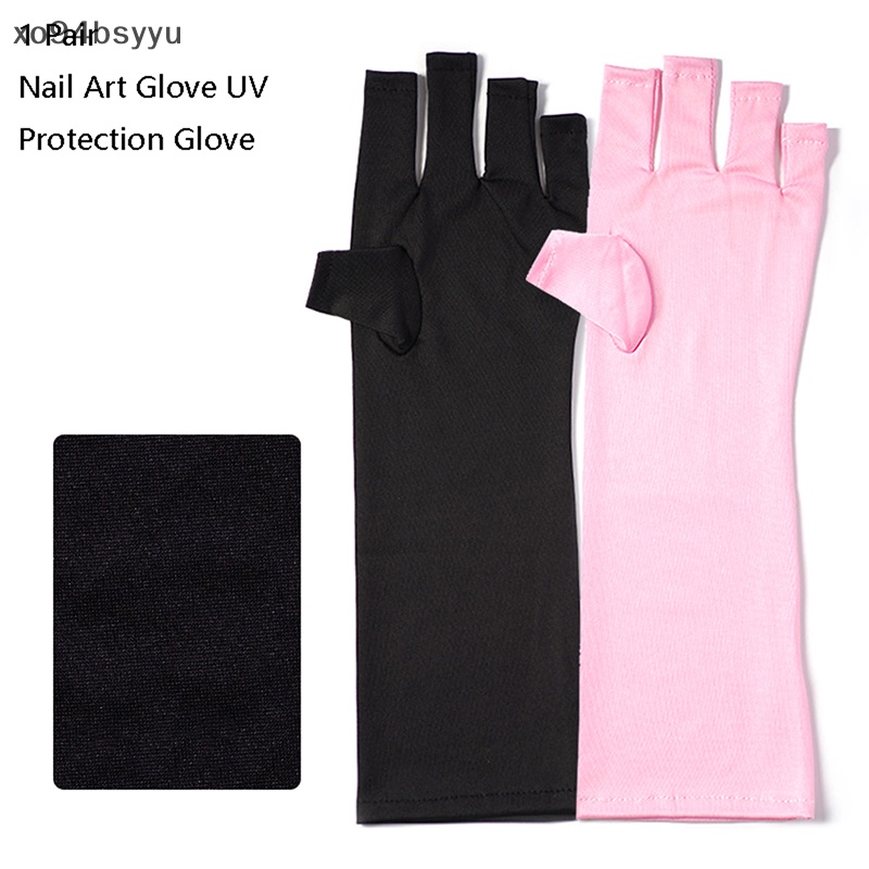 Găng Tay Hở Ngón Chống Tia UV xo94bsyyu Dùng Để Trang Trí Móng Nghệ Thuật