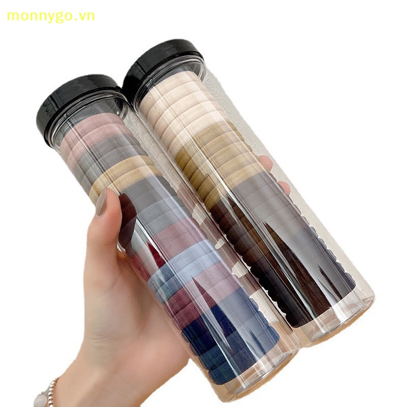 Hộp 20 Dây Buộc Tóc Màu Trơn Đơn Giản